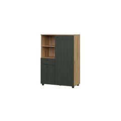 МИЛАН Гостиная (Дуб Золотой/Олива софт) в Урае - uray.mebel24.online | фото 5