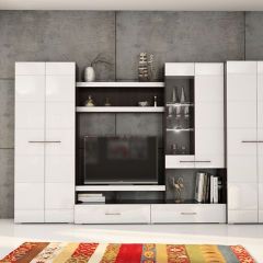 Модульная гостиная Фиеста (Венге/Белый глянец) в Урае - uray.mebel24.online | фото 6
