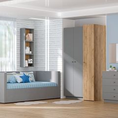 Модульная гостиная Квадро (ЛДСП дуб крафт золотой) в Урае - uray.mebel24.online | фото 2
