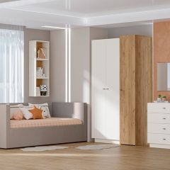 Модульная гостиная Квадро (ЛДСП дуб крафт золотой/миндаль) в Урае - uray.mebel24.online | фото 2