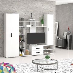 Шкаф Торонто (Белый текстурный) в Урае - uray.mebel24.online | фото 2