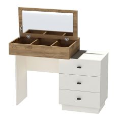 Модульная спальня Квадро (ЛДСП миндаль-дуб крафт золотой) в Урае - uray.mebel24.online | фото 4