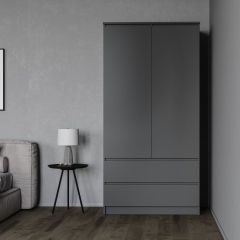МОРИ МШ 900.1 Шкаф (графит) в Урае - uray.mebel24.online | фото 2