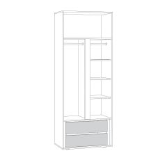 Муссон Шкаф двухстворчатый 13.198 в Урае - uray.mebel24.online | фото 2