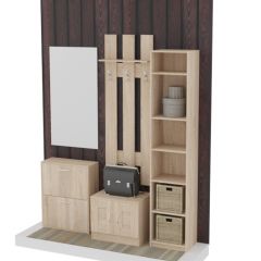 Обувница 2 секции (дуб сонома) в Урае - uray.mebel24.online | фото 4