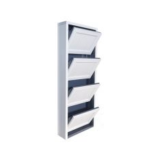 Обувница Комфорт Ф 002 Фасад 3D Гармонь ребро (4 секции) в Урае - uray.mebel24.online | фото