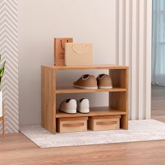 Обувница открытая 550 (ЛДСП Дуб крафт золотой) в Урае - uray.mebel24.online | фото