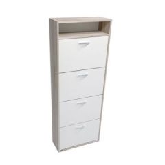 Обувница ПО-2 "Приветливая", мод.2 (Дуб сонома/Белый) в Урае - uray.mebel24.online | фото