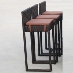 Плетеный барный стул Y390A-W63 Brown в Урае - uray.mebel24.online | фото