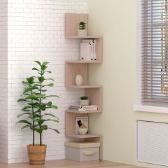 Полка угловая (ЛДСП Ясень светлый) в Урае - uray.mebel24.online | фото