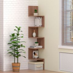 Полка угловая (ЛДСП Ясень темный) в Урае - uray.mebel24.online | фото