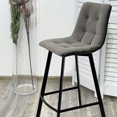 Полубарный стул CHILLI-QB SQUARE графит #14, велюр / черный каркас (H=66cm) М-City в Урае - uray.mebel24.online | фото 4