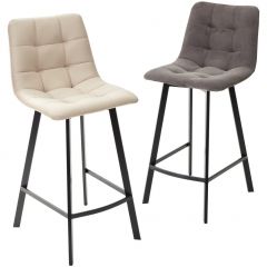 Полубарный стул CHILLI-QB SQUARE графит #14, велюр / черный каркас (H=66cm) М-City в Урае - uray.mebel24.online | фото 5