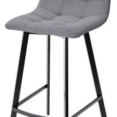 Полубарный стул CHILLI-QB SQUARE серый #27, велюр / черный каркас (H=66cm) М-City в Урае - uray.mebel24.online | фото