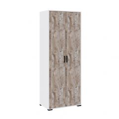Прихожая Бриз Шкаф платяной (Белый/ Дуб юкон) в Урае - uray.mebel24.online | фото