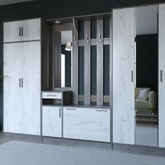 Прихожая ДИАНА-4 сек №10 (Ясень анкор/Дуб эльза) в Урае - uray.mebel24.online | фото 5