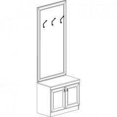 Шкаф для одежды открытый №620 "Инна" Денвер темный в Урае - uray.mebel24.online | фото 3