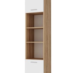 ИТАЛИЯ П-400 Пенал 2 дв. (Дуб сонома/Белый глянец) в Урае - uray.mebel24.online | фото