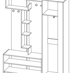 Прихожая Марица Модульная (ЯШ темный/ светлый) в Урае - uray.mebel24.online | фото 3