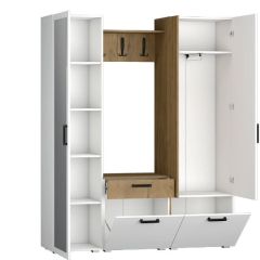 Прихожая Прайм-1 (Дуб Крафт Золотой/Бетонный камень) в Урае - uray.mebel24.online | фото 2