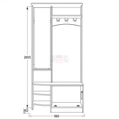 Прихожая Саша - 13 в Урае - uray.mebel24.online | фото 2