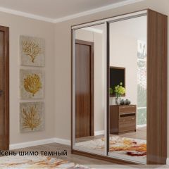 Шкаф №2 1.2-2 Оптима 2300х1204х572 (фасад 2 зеркала) в Урае - uray.mebel24.online | фото