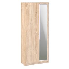 Шкаф 2-х створчатый Дуэт Люкс с зеркалом в Урае - uray.mebel24.online | фото