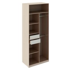 Шкаф 2 двери Глэдис М22 (ЯШС/Белый) в Урае - uray.mebel24.online | фото 2