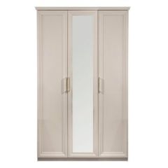 Шкаф 3-х ств с зеркалом Мокко (бежевый) в Урае - uray.mebel24.online | фото 2