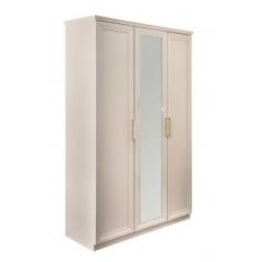 Шкаф 3-х ств с зеркалом Мокко (бежевый) в Урае - uray.mebel24.online | фото