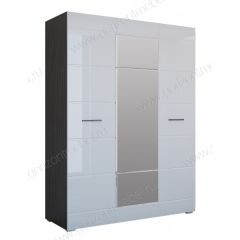 Шкаф 3-х створчатый Ненси 1500 (Венге/Белый глянец) в Урае - uray.mebel24.online | фото