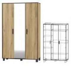 Шкаф 3-х створчатый "Лофт 3" в Урае - uray.mebel24.online | фото 2
