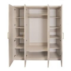 Шкаф 4-х ств с зеркалами Мокко (бежевый) в Урае - uray.mebel24.online | фото 2