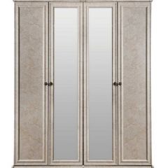 Шкаф 4-х створчатый (1+2+1) с зеркалом Афина (крем корень) в Урае - uray.mebel24.online | фото