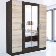 Шкаф 4-х створчатый Леси + Зеркало в Урае - uray.mebel24.online | фото