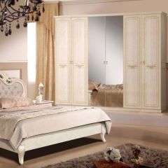 Шкаф 6-ти дверный с зеркалами (08.246) Ирина (беж) в Урае - uray.mebel24.online | фото 3