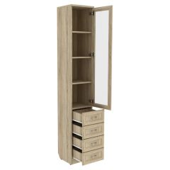 Шкаф для книг с ящиками узкий арт. 205 в Урае - uray.mebel24.online | фото