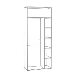 Шкаф для одежды 1751 Бьянка в Урае - uray.mebel24.online | фото 2