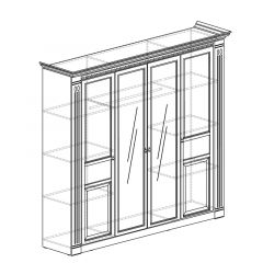 Шкаф для одежды 4-дверный №203 "Лючия" Дуб оксфорд в Урае - uray.mebel24.online | фото 2