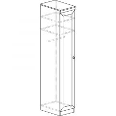 Шкаф для одежды №614 Инна Денвер темный в Урае - uray.mebel24.online | фото 3