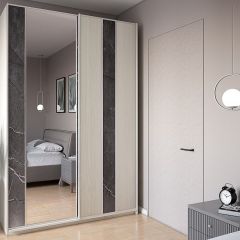 Шкаф-купе 1300 серии SILVER S3+S4+B2+PL4 (2 ящика+F обр.штанга) профиль «Серебро» в Урае - uray.mebel24.online | фото