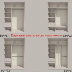 Шкаф-купе 1300 серии SILVER S3+S4+B2+PL4 (2 ящика+F обр.штанга) профиль «Серебро» в Урае - uray.mebel24.online | фото 6