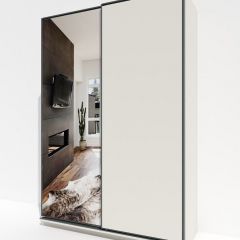 Шкаф-купе 1400 серии SOFT D1+D3+B2+PL1 (2 ящика+1штанга) профиль «Графит» в Урае - uray.mebel24.online | фото