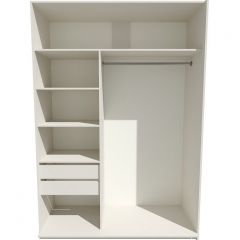 Шкаф-купе 1400 серии SOFT D1+D3+B2+PL1 (2 ящика+1штанга) профиль «Графит» в Урае - uray.mebel24.online | фото 2