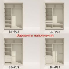 Шкаф-купе 1400 серии SOFT D6+D6+B2+PL3 (2 ящика+2штанги) профиль «Капучино» в Урае - uray.mebel24.online | фото 6