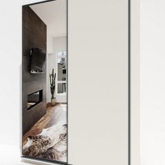 Шкаф-купе 1600 серии SOFT D1+D3+B2+PL1 (2 ящика+1штанга) профиль «Графит» в Урае - uray.mebel24.online | фото 2