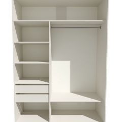 Шкаф-купе 1600 серии SOFT D6+D4+B2+PL2 (2 ящика+1штанга+1 полка) профиль «Капучино» в Урае - uray.mebel24.online | фото 3