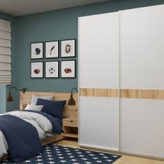 Шкаф-купе 1600 серии SOFT D6+D6+B2+PL3 (2 ящика+2штанги) профиль «Капучино» в Урае - uray.mebel24.online | фото