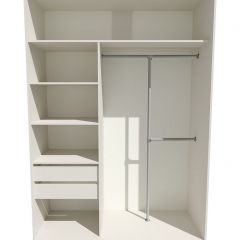 Шкаф-купе 1600 серии SOFT D8+D2+B2+PL4 (2 ящика+F обр.штанга) профиль «Графит» в Урае - uray.mebel24.online | фото 3