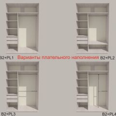 Шкаф-купе 1700 серии SILVER S1+S1+B2+PL2 (2 ящика+1 штанга+1 полка) профиль «Серебро» в Урае - uray.mebel24.online | фото 6